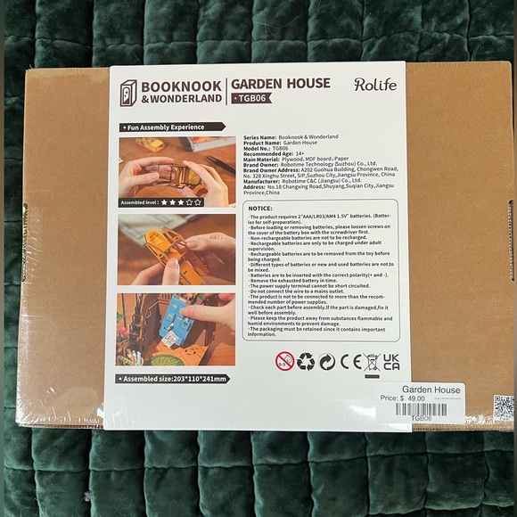 Rolife Booknook & Wonderland Garden House building kit NIB - Picture 6 of 8